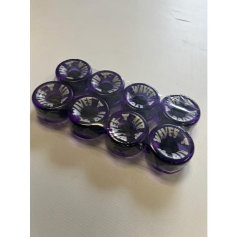 Air Waves Quad Roller Skate Wheels - Purple Clear - Pack of 8 £59.95